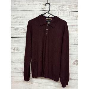 Glen Royal Sweater Mens L Cashmere Pullover Collared Classic Soft Knit Jumper